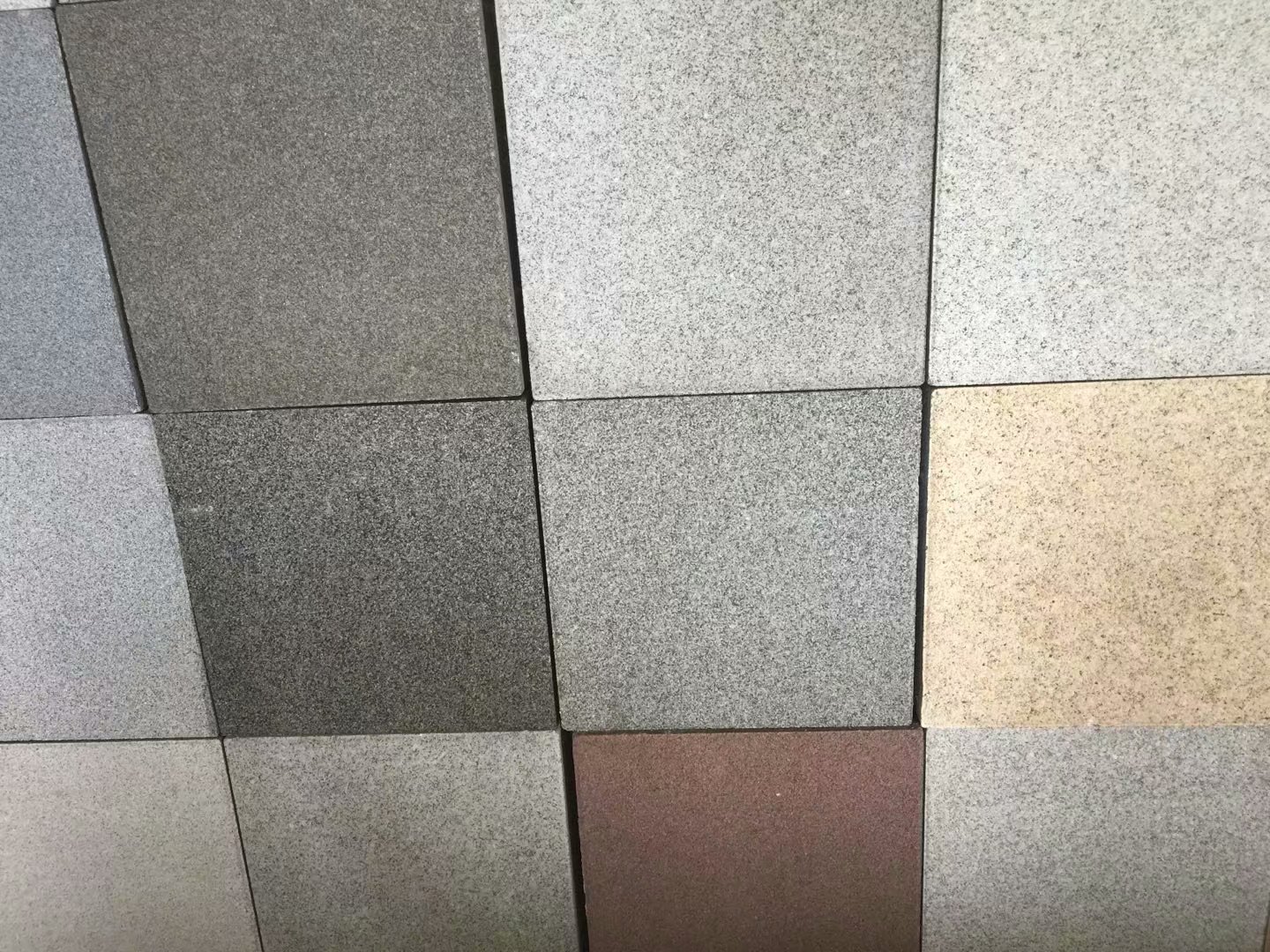各色仿石材透水磚實物***